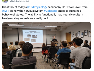 Steve Flavell at University of Michigan Physiology Seminar